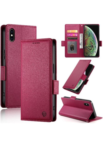 IPhone Xs Max Flip Kart Yuvaları Iş Günlük Kullanım Cüzdan Için Flip Case (Yurt Dışından) modelleri