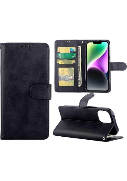 IPhone 14 Için Filp Durumda Pu Deri Manyetik Kapatma Kickstand Kart Tutucu (Yurt Dışından) indirimleri