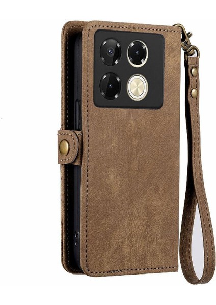 Infinix Not Için Flip Case 40 Pro 4g Cüzdan Darbeye Kapak Kapak Deri (Yurt Dışından)