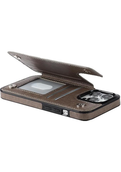 IPhone 15 Için Kart Tutucu Kılıf ile Cüzdan Pro Max Flip Darbeye Mandala (Yurt Dışından)