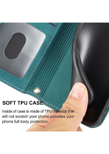 Iphone 14 Için Flip Case Pro Max Manyetik Kapatma Kickstand Pu Deri (Yurt Dışından)