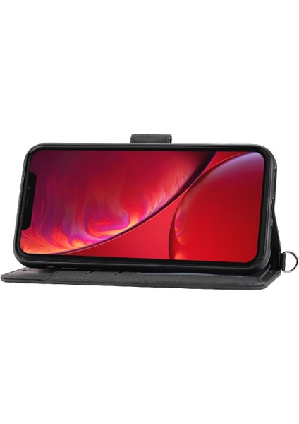 Iphone 11 Için Flip Case Xr Kabartmalı Çoklu Kredi Kartı Yuvaları Bileklik (Yurt Dışından) indirimleri