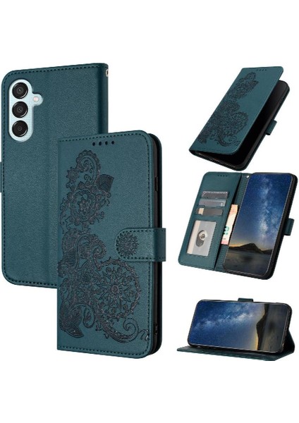 Samsung Galaxy M15 Flip Folio Kitap Için Flip Case Kart Yuvası Standı ile Pu (Yurt Dışından)