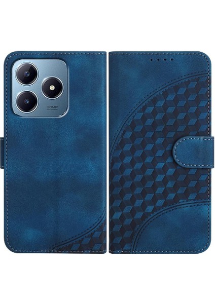 Realme C63 Geometrik Desen Flip Iş Manyetik Kart Pu Için Flip Case (Yurt Dışından)