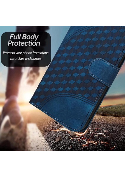 Realme C63 Geometrik Desen Flip Iş Manyetik Kart Pu Için Flip Case (Yurt Dışından)