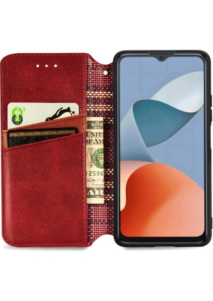 Bdt Shop Zte A34 Moda Tasarımı Zarif Iş Çevirme Kapağı Deri Flip Case (Yurt Dışından)