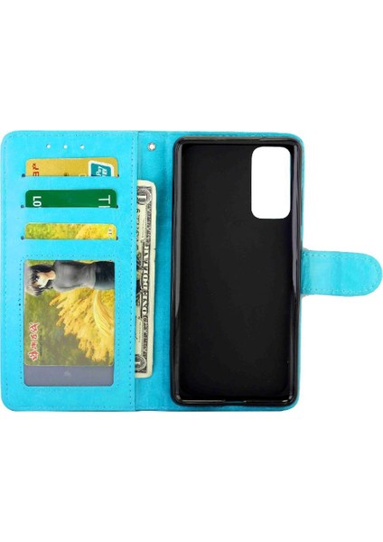 Realme 7 Pro Manyetik Kapatma Pu Deri Kickstand Kart Için Flip Case (Yurt Dışından)
