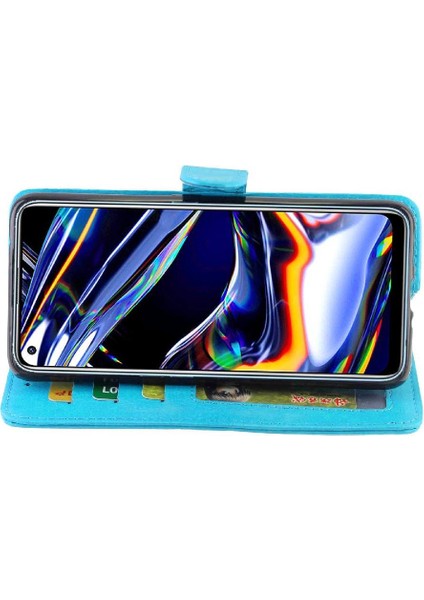 Realme 7 Pro Manyetik Kapatma Pu Deri Kickstand Kart Için Flip Case (Yurt Dışından)