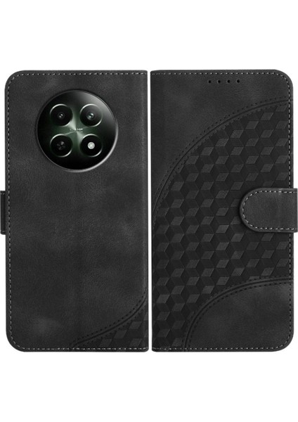 Realme 12 5g Flip Iş Pu Deri Flip Kapak Için Flip Case Geometrik (Yurt Dışından)