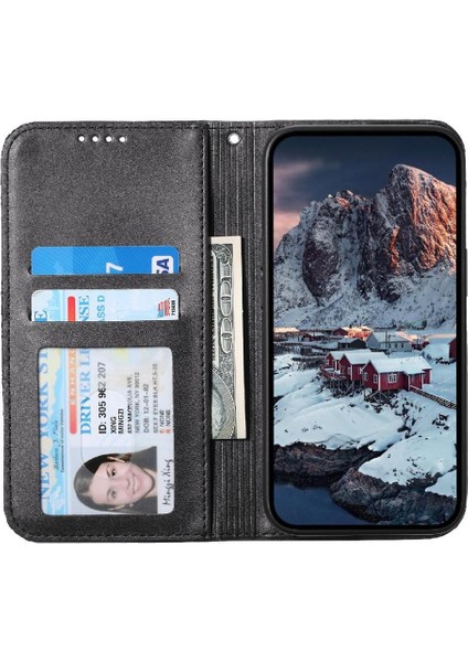 IPhone 15 Için Flip Case Pro Max El Kayışı Standı Günlük Kullanım Eşkenar Dörtgen Şekli (Yurt Dışından)