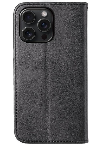 IPhone 15 Için Flip Case Pro Max El Kayışı Standı Günlük Kullanım Eşkenar Dörtgen Şekli (Yurt Dışından)