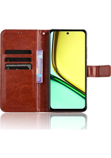 Realme 12 Lite 4g Için Kılıf Kart Tutucu Cüzdan Manyetik Kapak Çevirin (Yurt Dışından)