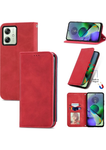 Motorola Moto G54 5g Cüzdan Deri Kılıf Basit Iş Için Flip Case (Yurt Dışından) modelleri