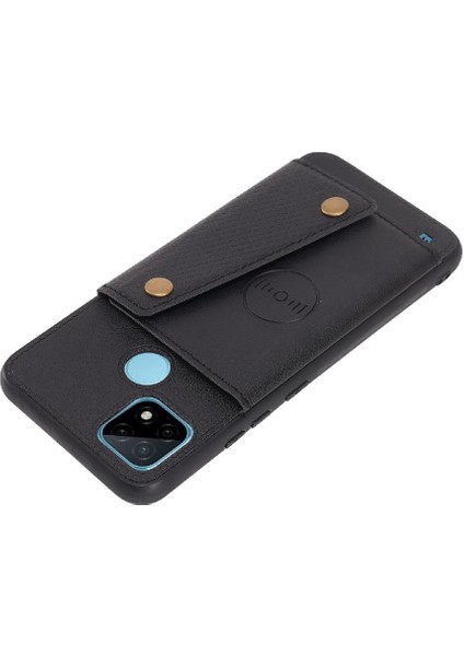 Bdt Shop Cüzdan Durumda Realme C21 Buit Demir Darbeye Koruyucu Kickstand (Yurt Dışından)