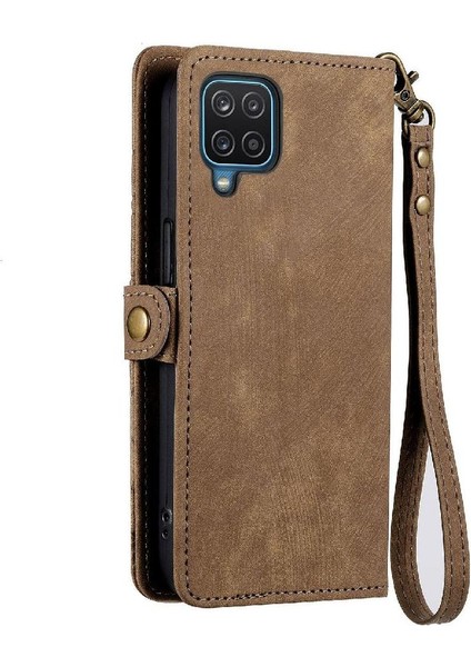 Samsung Galaxy A12 5g Için Flip Case Basit Iş Darbeye Dayanıklı Cüzdan (Yurt Dışından)