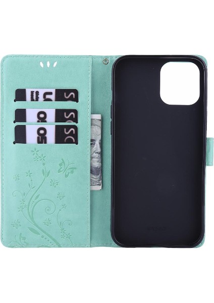 IPhone 14 Için Filp Durumda Pro Kart Tutucu Kickstand Bilek Kayışı Manyetik Pu (Yurt Dışından) indirimleri