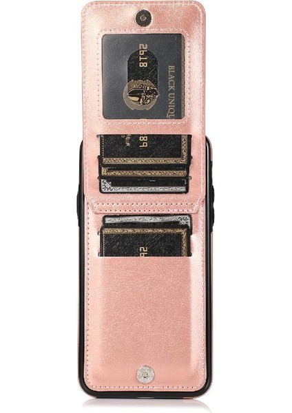 IPhone 11 Pro Max Kart Tutucu Kılıf Cüzdan Manyetik Toka ile Uyumlu (Yurt Dışından)