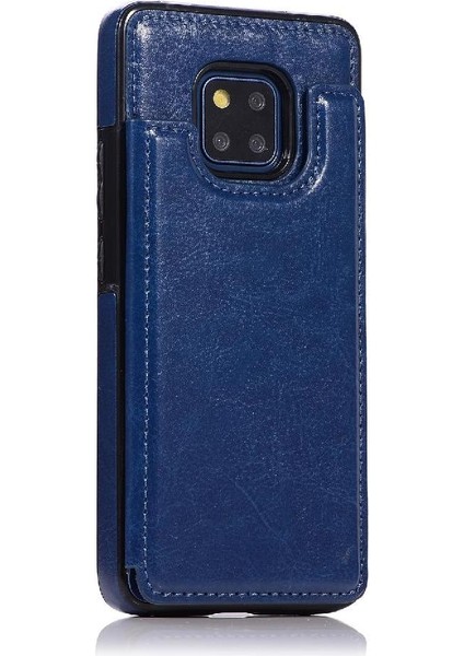 Cüzdan Kılıf Için Huawei Mate 20 Pro Kart Yuvaları Pu Deri Çift Manyetik (Yurt Dışından)
