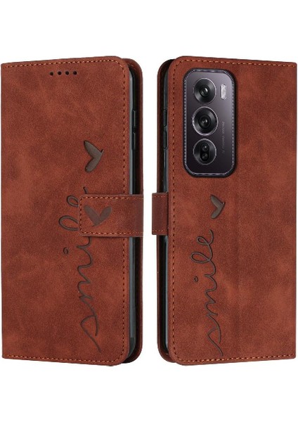 Oppo Oppo 12 Pro 5g Için Flip Case Pu Deri Aşk Cüzdan Kickstand Yan (Yurt Dışından)