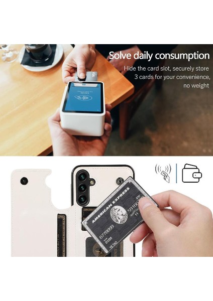 Samsung Galaxy A54 5g Kickstand Kart Yuvaları Için Cüzdan Kılıf Pu Deri (Yurt Dışından) modelleri