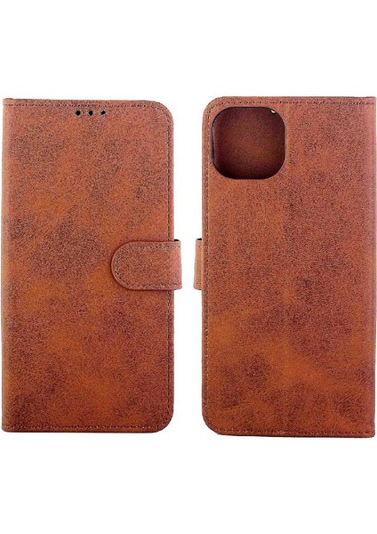 IPhone 15 Için Filp Durumda Artı Pu Deri Kart Tutucu Tam Koruma (Yurt Dışından)