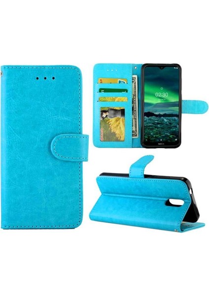 Nokia 2.3 Için Flip Case Pu Deri Kart Tutucu Manyetik Kapatma Kickstand (Yurt Dışından)