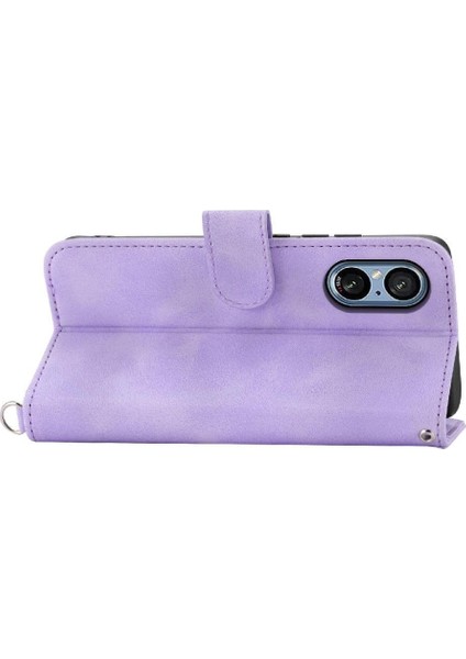 Sony Xperia 5 V Çoklu Kredi Kartı Yuvaları Için Flip Case Darbeye (Yurt Dışından)
