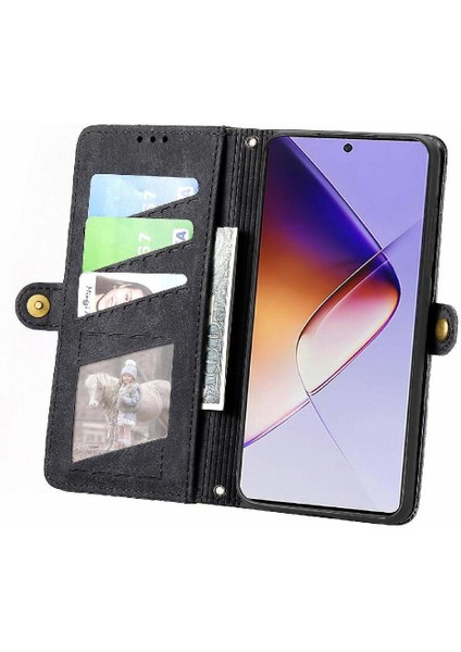 Infinix Not 40 Cüzdan Için Flip Case Basit Iş Kapak Kapak Darbeye (Yurt Dışından)