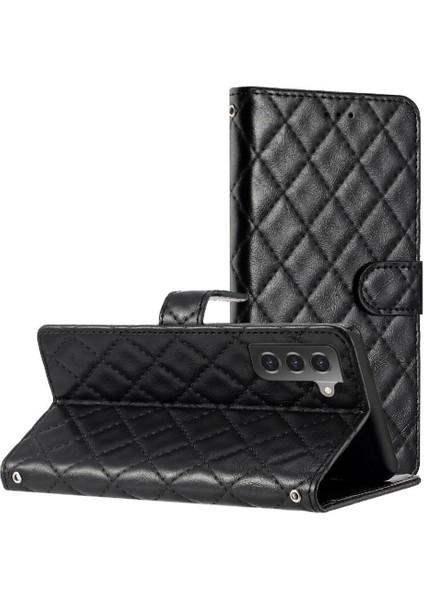 Samsung Galaxy S21 Tpu Darbeye Kart Yuvaları Tutucu Manyetik Için Flip Case (Yurt Dışından)