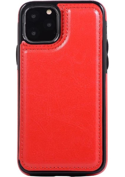 Kart Tutucu Kickstand ile IPhone 11 Pro Max Pu Deri Için Cüzdan Kılıf (Yurt Dışından)