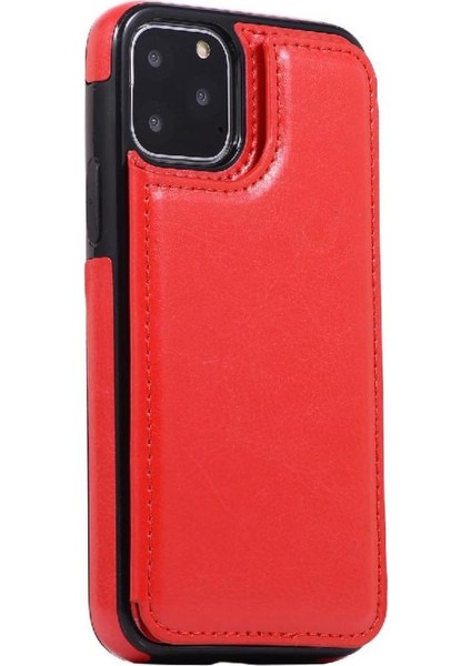 Kart Tutucu Kickstand ile IPhone 11 Pro Max Pu Deri Için Cüzdan Kılıf (Yurt Dışından)