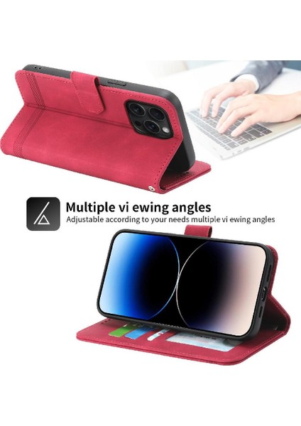 IPhone 15 Için Flip Case Pro Max Bileklik Nakit Cep Kart Yuvaları Manyetik (Yurt Dışından)