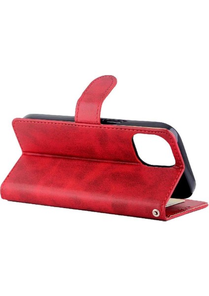 IPhone 14 Için Filp Durumda Pu Deri Manyetik Kapatma Kickstand Kart Tutucu (Yurt Dışından) fırsatları