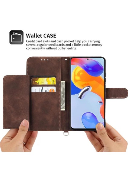 Realme 10 4g Bileklik Kabartmalı Çoklu Kredi Kartı Yuvaları Için Flip Case (Yurt Dışından)