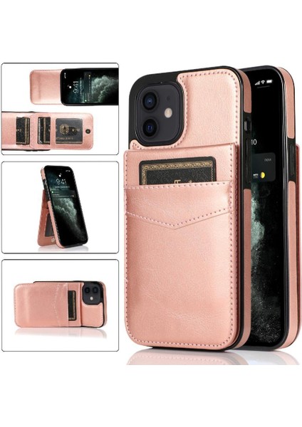 IPhone 11 Kart Tutucu Premium Deri Çanta Cüzdan Toka ile Uyumlu (Yurt Dışından)