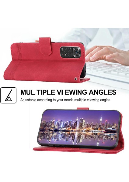 Xiaomi Redmi Not 11 Için Flip Case 5g Bileklik Kart Yuvaları Premium Nakit (Yurt Dışından)