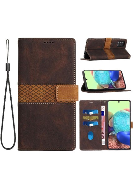 Samsung Galaxy A71 4g Manyetik Kapatma Kart Yuvası Kickstand Için Cüzdan Kılıf (Yurt Dışından)
