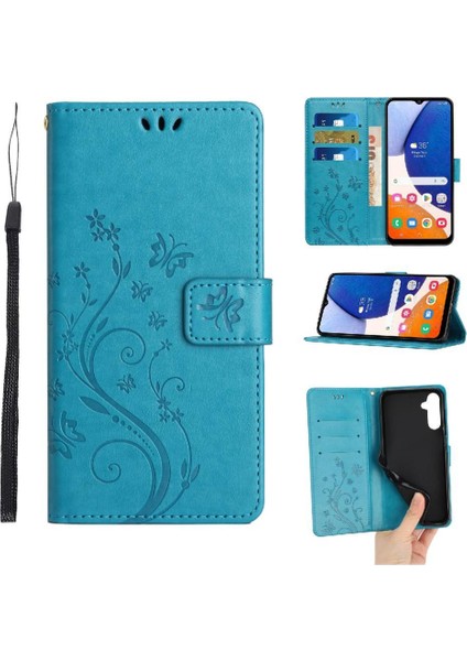 Samsung Galaxy A24 4g Pu Deri Kart Tutucu Kickstand Bilek Için Filp Durumda (Yurt Dışından)