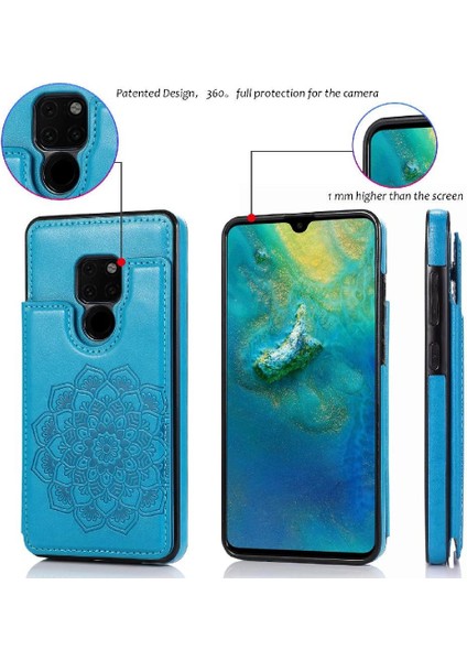 Bdt Shop Cüzdan Kart Tutucu Kılıf ile Huawei Mate 20 Desen Çiçek Pu Deri (Yurt Dışından)