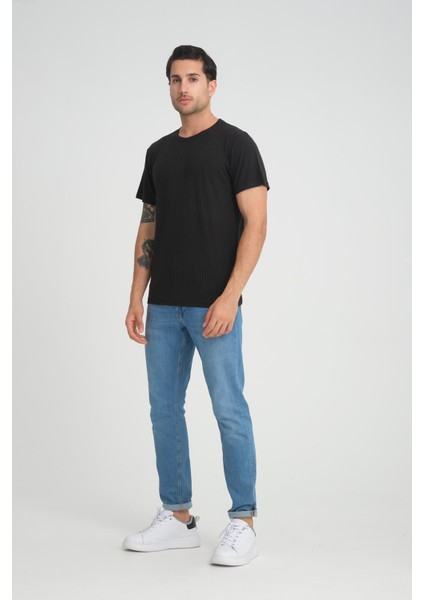 Bisiklet Yaka Fitilli Regular Fit T-Shirt (E24-083 00) fiyatları