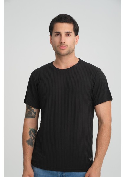 Bisiklet Yaka Fitilli Regular Fit T-Shirt (E24-083 00) fırsatları