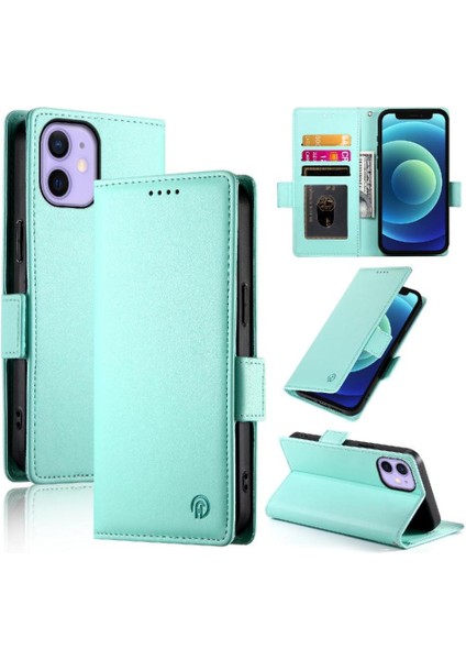 IPhone 12 Mini Flip Iş Günlük Kullanım Cüzdan Kart Yuvaları Için Flip Case (Yurt Dışından)