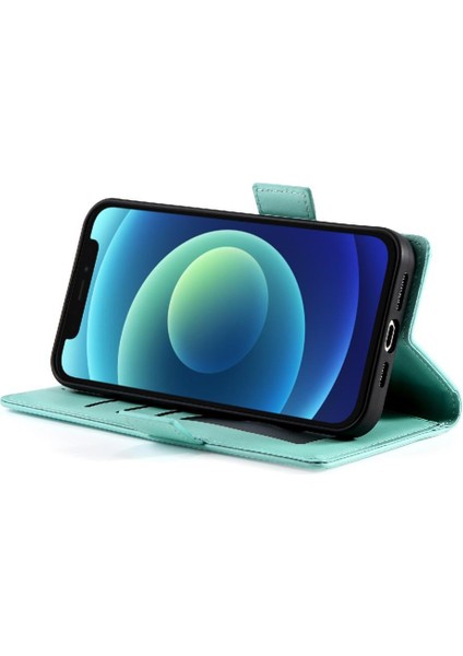 IPhone 12 Mini Flip Iş Günlük Kullanım Cüzdan Kart Yuvaları Için Flip Case (Yurt Dışından)