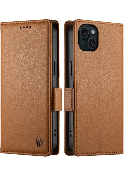 IPhone 15 Için Flip Case Artı Flip Cüzdan Kartvizit Yuvaları Günlük Kullanım (Yurt Dışından)