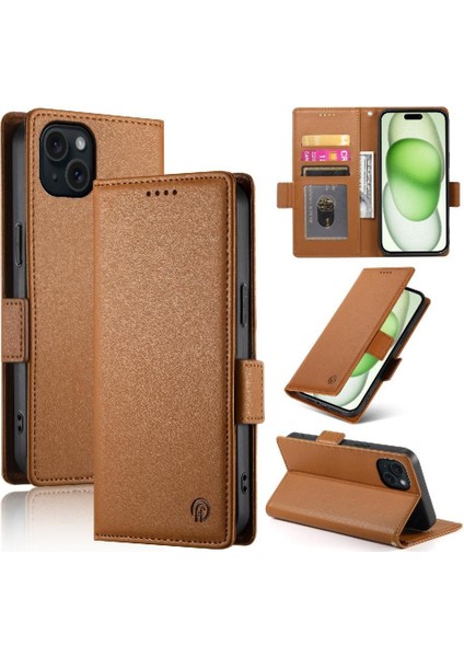 IPhone 15 Için Flip Case Artı Flip Cüzdan Kartvizit Yuvaları Günlük Kullanım (Yurt Dışından) modelleri