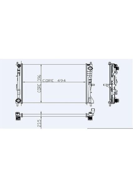 Radyatör 0518572AL Clıo-Iıı Modus 1.5 Dcı 1.2-16V 1.4 1.6 Ac + Klimasız Mekanik