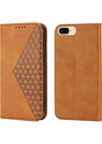 IPhone 7/8 Için Flip Case Eşkenar Dörtgen Şekli Günlük Kullanım Standı Cüzdan El Kayışı (Yurt Dışından)