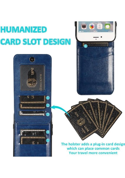 Kredi Toka ile IPhone 6/6s Premium Deri Kart Sahibinin ile Uyumlu (Yurt Dışından)