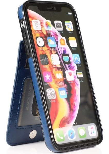 Kredi Toka ile IPhone Xr Premium Deri Çanta Cüzdan ile Uyumlu (Yurt Dışından)