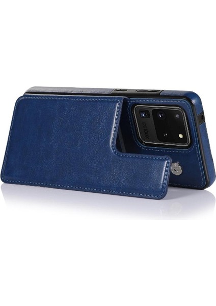 Kart Pu ile Samsung Galaxy S20 Ultra Kickstand Kart Yuvaları Için Cüzdan Kılıf (Yurt Dışından) fiyatları